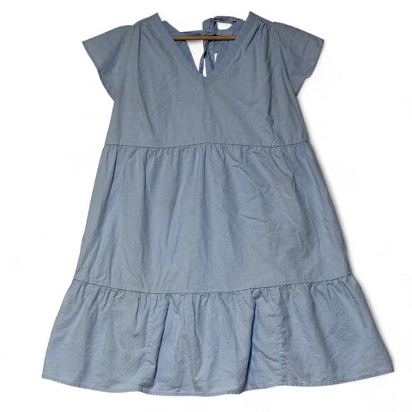 Isabel Maternity by Ingrid & Isabel Dresses & Skirts - Isabel Maternity Women Dress XL Mini Short Sleeve Blue Linen Ingrid & Isabel